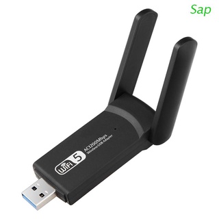 sap rtl8812 wireless dual band 2.4g 5.8g wifi ethernet adaptador 1200mbps red- tarjeta con doble antena usb3.0 receptor