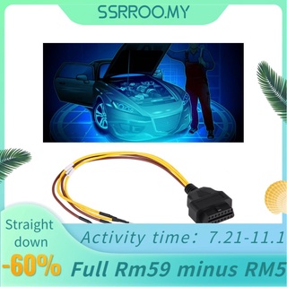 Ssrroo 16 Pin OBD2 Cable de apertura hembra conector de extensión adaptador extensor de diagnóstico - intl (1)
