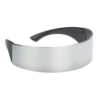 Novelty Mirrored Futuristic Shield Sunglasses Visor Glasses Costume