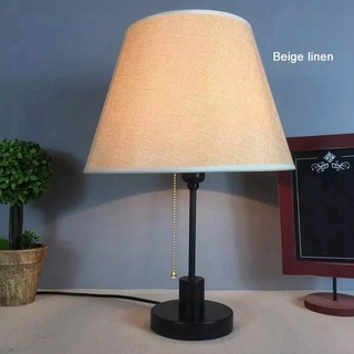 lámpara de mesa pantalla accesorios e27 lino mesita de noche lámpara de pared lámpara de pie lámpara de tela de diámetro inferior 30cm blanco (6)