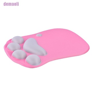 【dem】Cat Paw Pattern Silicone Gel Mouse Mat Soft Wrist Pad Wrist Rests Wrist Cushion