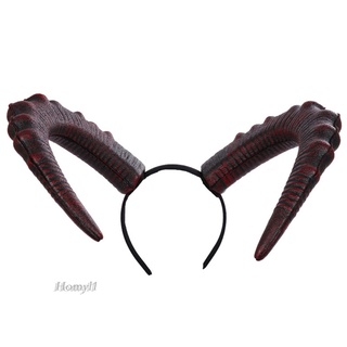 [Homyl1] diadema de cuerno de diablo tocado cuerno de buey vestido de aro para disfraz de Halloween