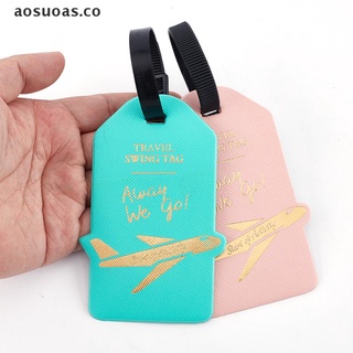 YANG Aircraft PU Leather Luggage Tag Portable Label Suitcase Travel Accessories . (4)