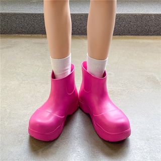 Botas de lluvia, botas de mujer impermeables, botas Martin, botas cortas (8)