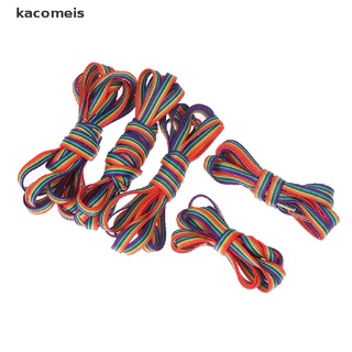 [kacomeis] 1 par de cordones coloridos arco iris degradado plana cordones casual zapatos accesorios gyjx