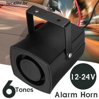 Trhot bocina/bocina para alarma De coche/polio/fire fire/advertencia/12 A 24v/sonido Alto 6 tonos (Lucaiitr)