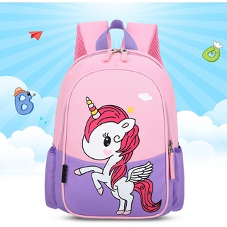 Unicornio escuela primaria bolsa de dibujos animados lindo niños mochila bolsa Pony kid