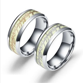 joyería para mujer, acero de titanio, luz nocturna, pareja, anillos sd026