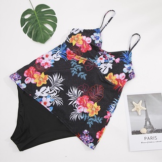 Neiyiya❀ Women's Fashion Conservative Floral Print Large Beachwear Bikini SHEIN (7)