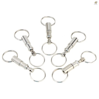 5pcs premium quick release pull-apart llave extraíble práctico llavero desmontable accesorio con dos anillos divididos