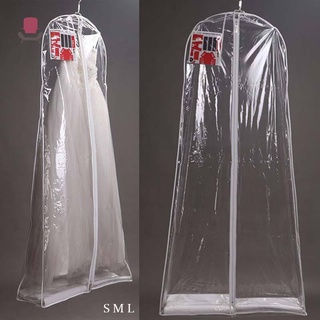 Nu soporte transparente transparente cubierta de ropa vestido traje ropa abrigo Protector de viaje cremallera bolsa