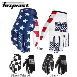 FOXPLAST guantes de motocicleta transpirables de dedo completo al aire libre bicicletas coche de carreras guantes de Motocross Unisex MTB MX DH guantes