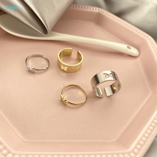 Febs 1 par de anillos para parejas de mariposas/anillos de compromiso para hombres/mujeres/joyería de boda/aniversario/cumpleaños