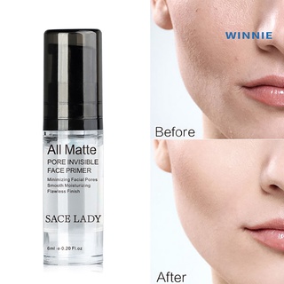 [winnie] 6 ml base facial primer lady maquillaje líquido suave poros invisibles control de aceite (5)
