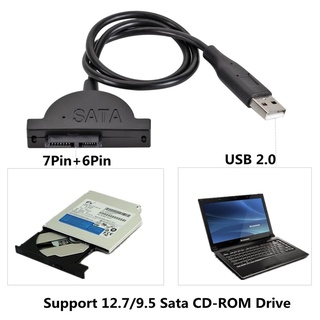 Norman práctico USB 2.0 a SATA USB 2.0 Easy Drive Cable HDD Cable adaptador para portátil CD/DVD Durable SSD HDD convertidor disco duro SATA Cable de disco duro/Multicolor (9)