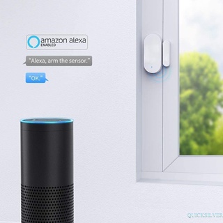 Sensor De puerta Zigbee ventana De apertura Entrada Inteligente alarmas De seguridad compatible con Alexa Google QUICKSILVER