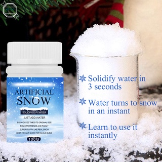Instant Fake Snow Powder Expand 100 Time Artificial Snow Coagulant Add Water 50g 100g For Decarating (1)