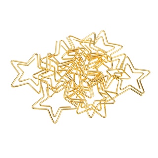 12 piezas de oro estrella premium lindo clips de papel, metal liso en forma de estrella clips de papel para suministros de oficina boda mujeres niñas niños estudiantes