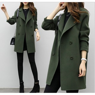 Mujer manga larga OL ropa de negocios elegante chaqueta larga abrigo Outwear traje Blazer