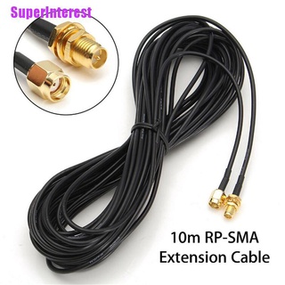 SI 10M/33ft conector de antena RP-SMA Cable de extensión para Router inalámbrico WiFi
