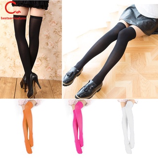 calcetines largos antideslizantes de color sólido para mujer/medias altas/medias para niñas