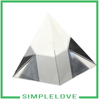 [SIMPLELOVE] Prisma de 90 mm pirámide de cristal cuadrangular artesanía estatua óptica DIY ciencia (8)