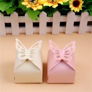 100 pcs Feast Lovely Butterfly Wedding Party Cake Favor Gift Candy Boxes