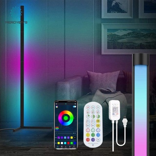 Lámpara de piso LED/lámpara de piso de esquina lámpara de pie ajustable con cambio de color RGB con aplicación Bluetooth y control de aplicación inteligente remoto inalámbrico