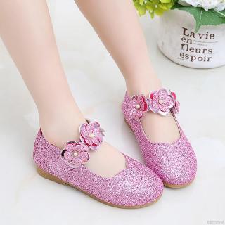 babayworld niñas lentejuelas flores antideslizante casual zapatos de los niños de fondo suave princesa zapatos de caminar