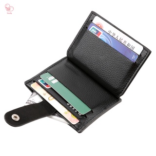 Mini cartera De cuero Pu para hombre/billetera/tarjeta De Crédito/identificación (8)