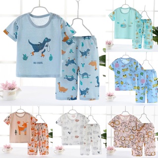 2-7y niños pijamas conjunto de bebé niños niñas pijamas ropa de verano ropa de dormir conjunto