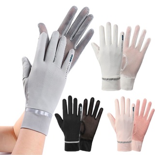 FENNELLY Fashion Sunscreen Gloves Driving Touch Screen Driving Gloves Women Anti-UV UPF 50+ Mesh Summer Breathable Mittens/Multicolor (8)