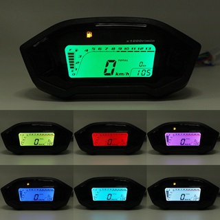 velocímetro digital lcd para motocicleta, cuentakilómetros, tacómetro, temperatura para 12 v, universal scooter, instrumento de moto lm (7)