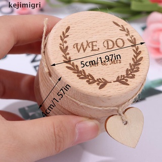 [kejimigri] caja de anillos de boda personalizada de madera redonda anillos de compromiso decoración regalo [kejimigri]