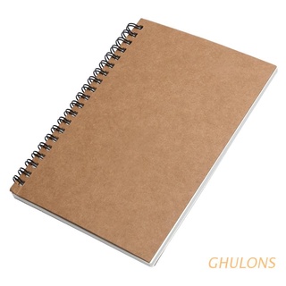 ghulons reeves retro espiral encuadernado bobina cuaderno en blanco cuaderno kraft boceto papel