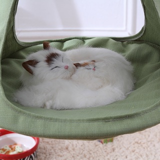 Hamaca para gatos transpirable acogedor en forma de cono colgante cama gatito descanso asiento soleado (9)