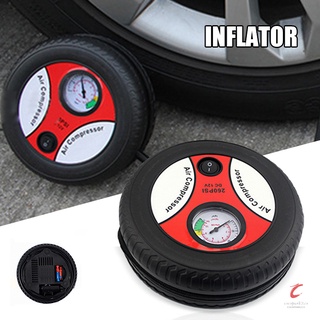 bomba de neumáticos de coche pequeña con 3 boquillas 12v inflador eléctrico portátil con esfera de presión para flotador de piscina (1)