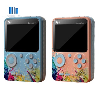 Consola de juegos portátil G5 de 2 piezas, 500 juegos incorporados, videojuegos de mano para niños y adultos, soporte de TV, azul y rosa