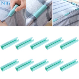 Nhfs - juego de 10 pinzas para cama, pinzas de colchón, sujetadores de ropa, soporte de tapa, resistente al deslizamiento, soporte de Clip de fijación
