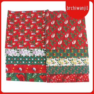 Brchiwji1 10 pzs De tela con estampado De retazos cuadrados Para navidad/tela De algodón con estampado De retazos/paquete De 20x20 pulgadas (5)