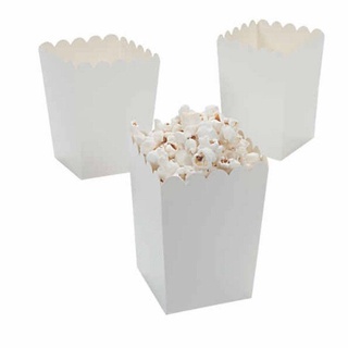 12 cajas de palomitas de maíz blanco puro contenedores para la noche de cine familiar, teatros, (2)