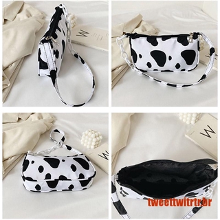 TRwiTR bolso de mano con estampado de leche de vaca con estampado de cebra para mujer (6)