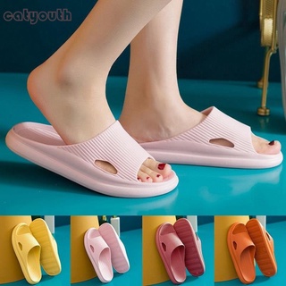 Zapatillas de casa de verano para mujer, baño interior, zapatillas de suela gruesa, nuevas sandalias antideslizantes suaves
