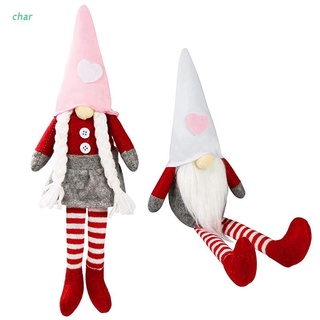 Char Valentine's Day Gnome peluche Faceless Doll decoraciones, diseño de sombrero Adorable adecuado para san valentín, cúpula, mesa y hogar