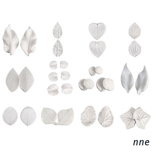 nne. 16pairs Sugar Paste Flower Veining Molds Leaf Veiners Fontant Mold Silicone Mould Cake Craft Tools (12 kinds of leaves)