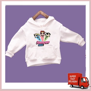 La camisa del suéter de las muchachas de Powerpuff Suéter para niños estilo coreano camiseta para niñas Nuevo abrigo para niños ropa para niñosTCamiseta de bebé Suéter de algodón para niños Sudadera con capucha para bebé a principios de otoño