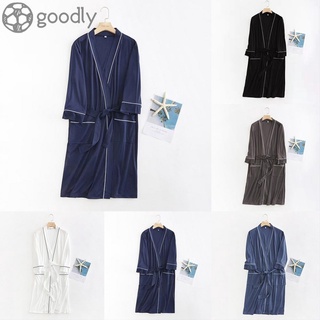 Kimono Longo M-3XL bata de bata para hombre ropa de dormir para mujer