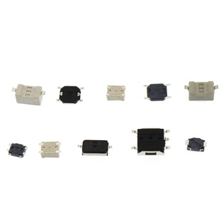 foxyy 250 Unids/Lote Interruptor Táctil/Micro/Botones Pulsadores Interruptores De 10 Tipos Surtidos Kit Para De Parche DIY (7)