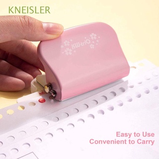 kneisler mini perforador de agujeros de mano para perforador de agujeros de metal a4 a5 b5 capacidad portátil de 6 mm papelería escolar para cuaderno de encuadernación suministros de 6 agujeros de papel punch/multicolor
