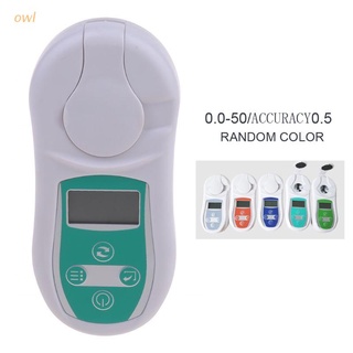 owl digital brix refractómetro medidor de prueba de azúcar 0-53% compensación de temperatura jugo de azúcar brix detector de concentración (1)